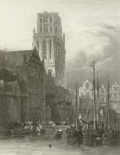 Rotterdam, Kerk van Sint Laurens door David Roberts